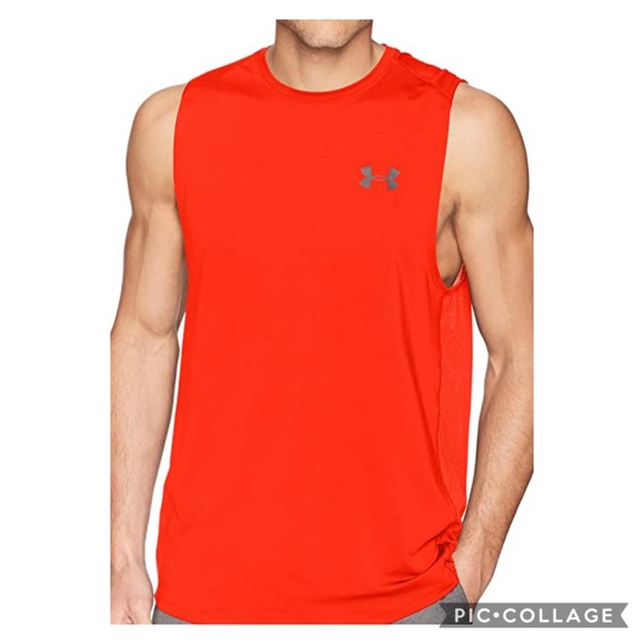 Under Armour Other - Under Armour Neon Coral Fitted Heather’s Tank